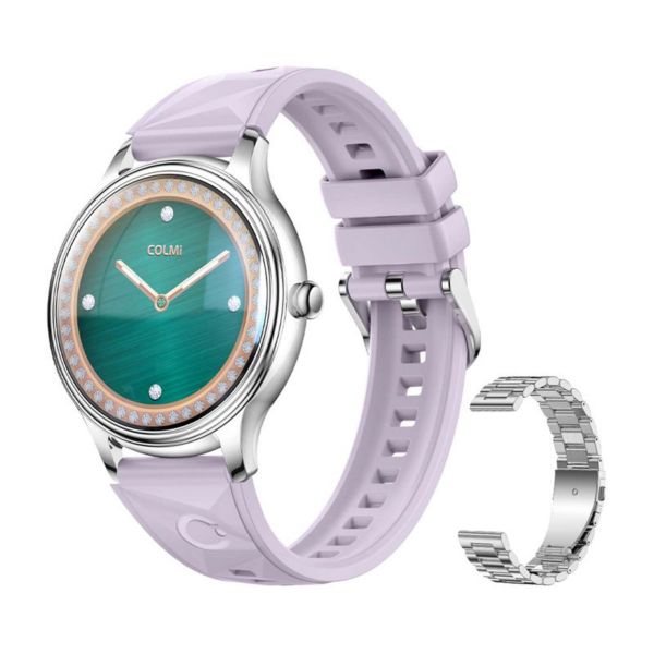Colmi L28 okosóra (ezüst-lila + ezüst acél szíj) (L28 SILVER-PURPLE)